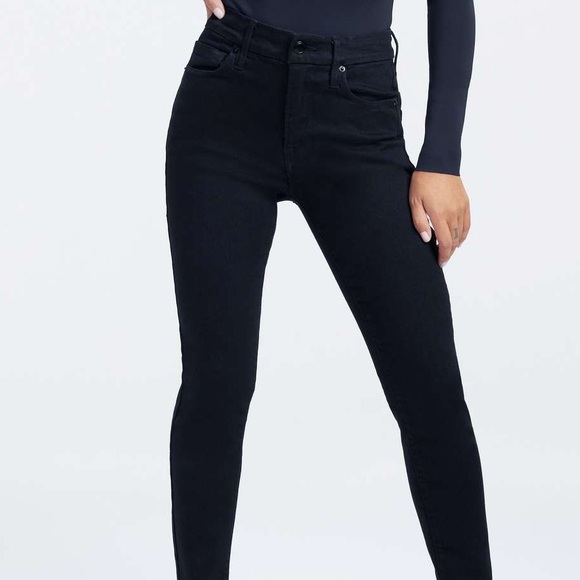Good American Always Fits Good Petite Skinny Jeans Black Size 6-12 - Picture 8 of 11